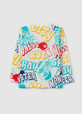 Ovs Cotton T-Shirt With Print And Long Sleeves